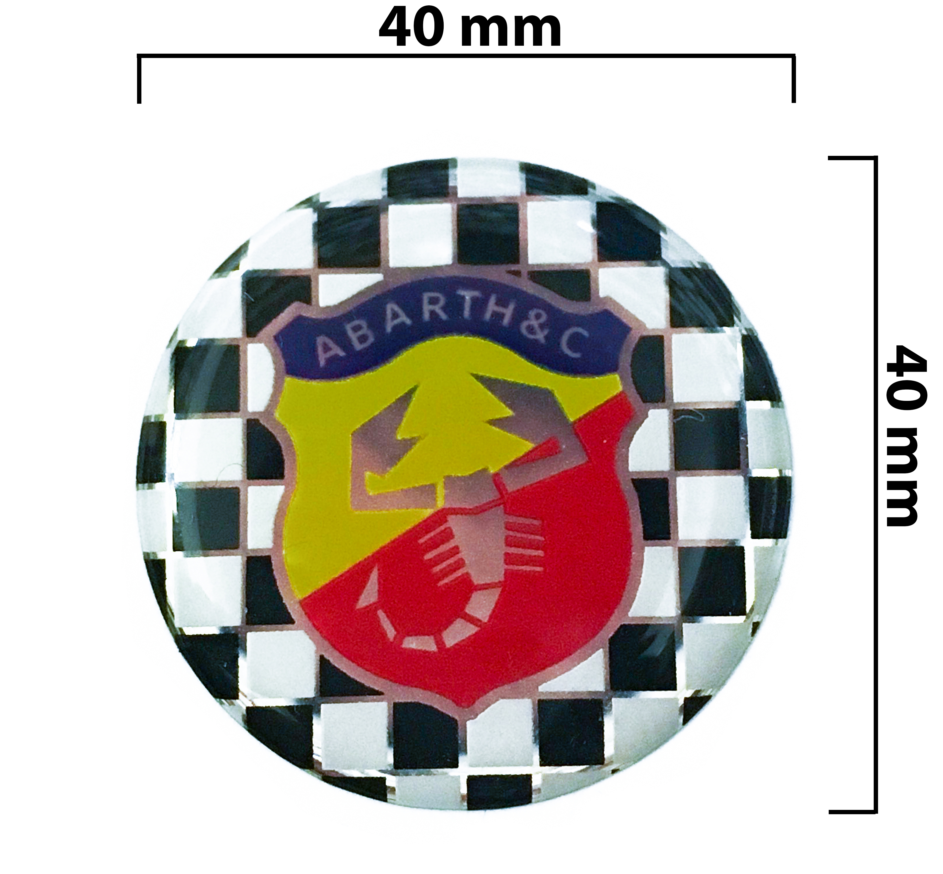 Abarth 21548 Adesivo 3D Logo Scudetto Ufficiale per Fiat 500 Auto e Moto  Articoli regalo e merchandising