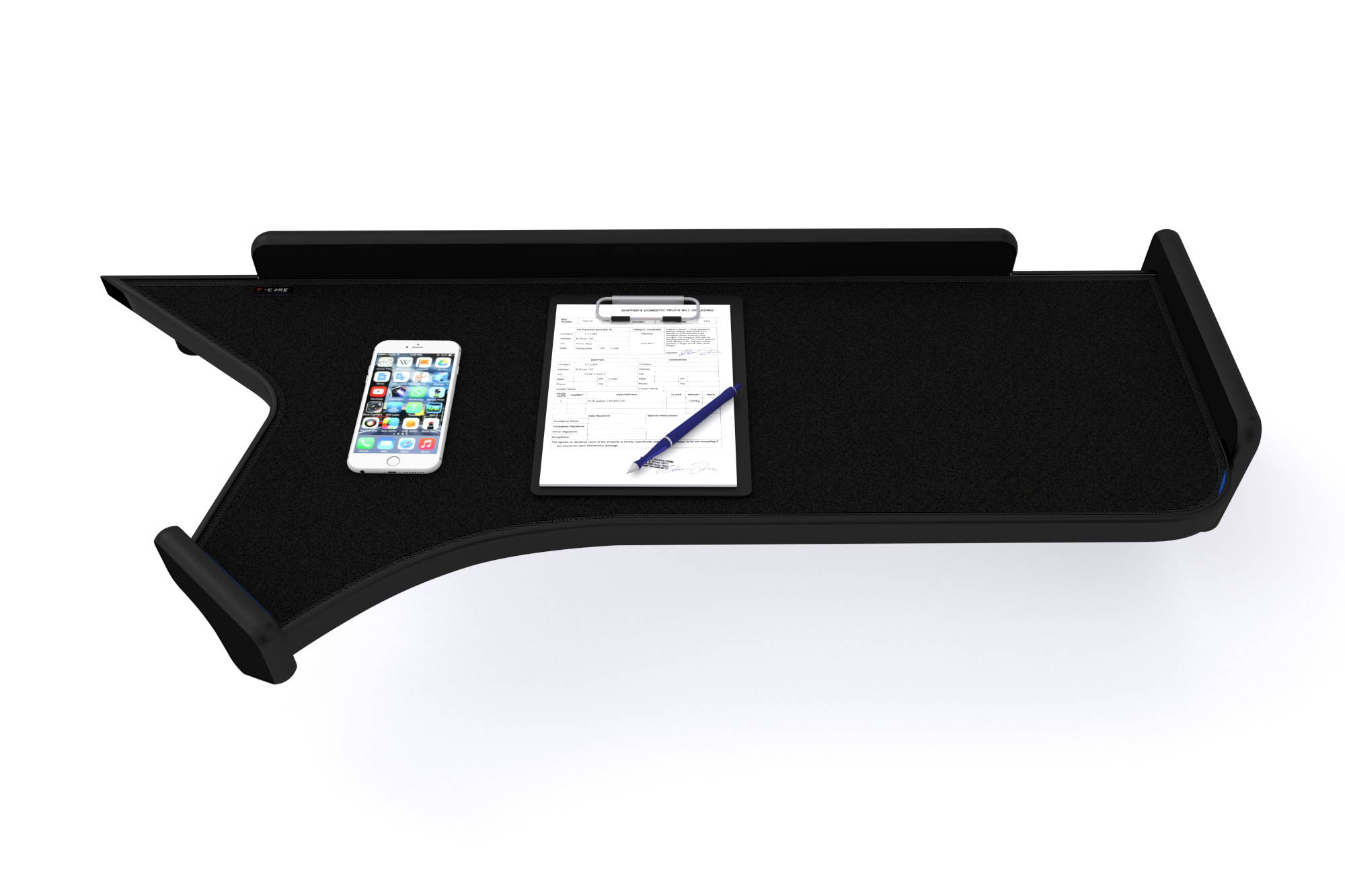 TAVOLO CRUSCOTTO IN LEGNO NERO E BEIGE LUNGO PER IVECO STRALIS HI-WAY XP NP