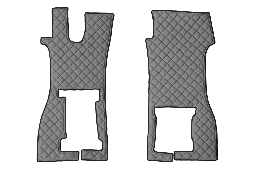 Set Tappetini + Coprimotore Per SCANIA R NextGen (2016+) - Ecopelle Blu/Bordi Neri - Guida A Sinistra - Interno Camion - 3