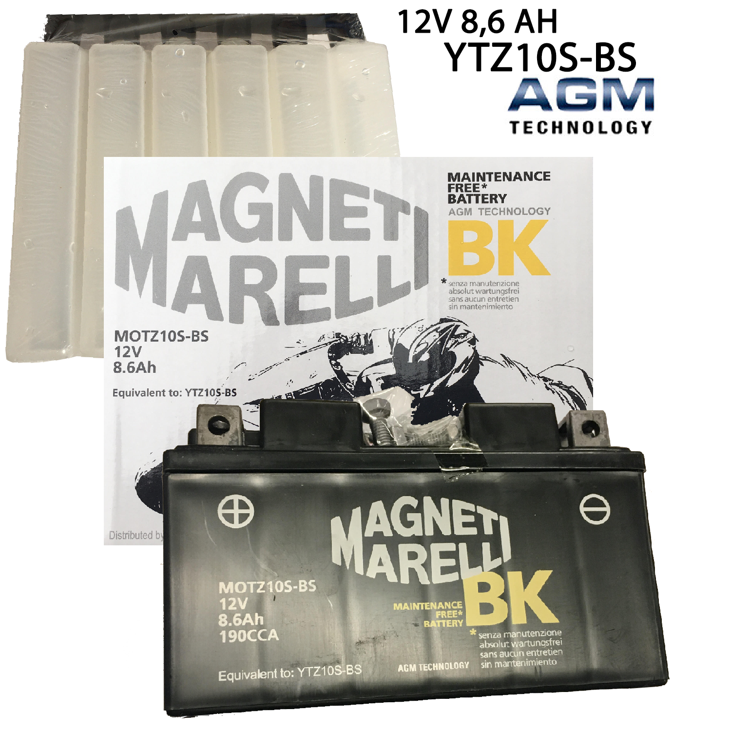 BATTERIA MAGNETI MARELLI YTZ10S-BS 12 V 8,6 AH MV AGUSTA BRUTALE 750 910 920